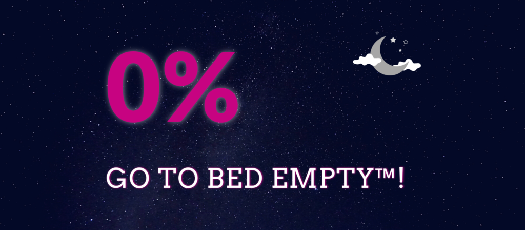 An illustration on "go to bed EMPTY" formula